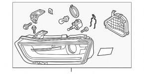 Фара передняя правая в сборе Audi Q3 8U 15 ксенон