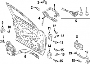 Механизм ручки двери передней левой Mazda CX-90 24-26