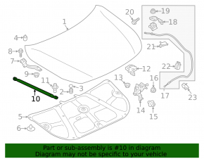 Амортизатор капота левый Subaru Outback 15-19