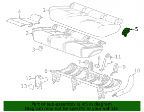Заглушка Isofix заднего ряда Chevrolet Equinox EV 24-26 черная