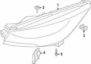 Фара передняя левая в сборе Ford Escape MK4 23-26 LED с light bar
