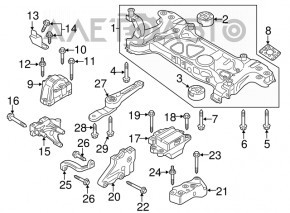 Подушка двигателя левая VW Beetle 12-19
