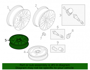 Запасное колесо докатка Lincoln MKX 16-18 R18 155/70, литье