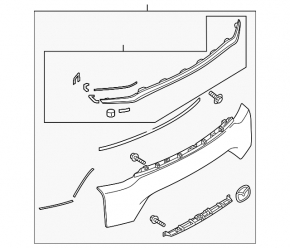 Накладка дверцят багажника нижня Mazda CX-9 16-23 під keyless