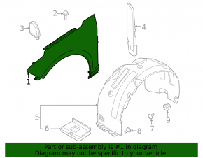 Крыло переднее правое Kia K5 21-26