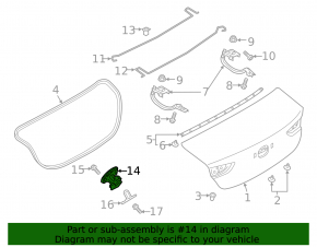 Замок крышки багажника Mazda 3 19-26 4d