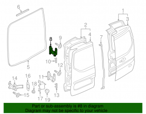 Петля двери багажника верхняя левая Ford Transit Connect MK2 13-23 груз