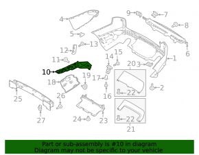 Крепление заднего бампера правое Land Rover Range Rover Sport 13-18
