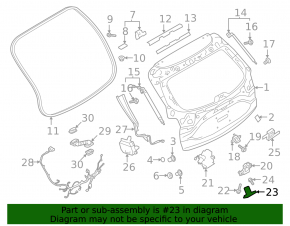 Крюк замка двери багажника Mazda CX-9 16-23
