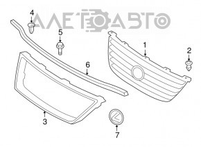Обрамлення решітки радіатора grill Lexus ES350 07-09 хром