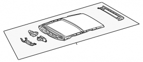 Панорама в сборе Lexus RX350 RX450h 16-22 серая шторка