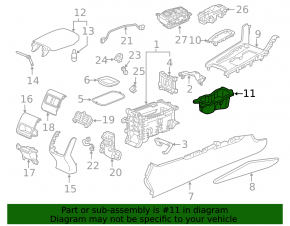 Подстаканники центральной консоли Honda Accord 18-22