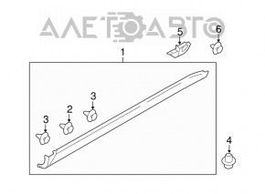 Порог левый Subaru b9 Tribeca 06-07