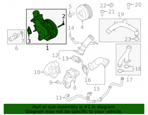Водяная помпа Land Rover Range Rover 13-21 3.0, 5.0