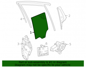 Стекло двери задней правой Volkswagen ID.4 21-26 тонировка