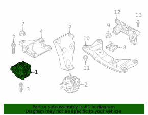 Подушка двигателя правая BMW F30 17-18 rwd B46