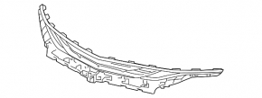 Решетка радиатора grill Chevrolet Malibu 19-25 верхняя часть, под радар