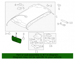 Козырек правый Subaru Forester 14-16 SJ серый, большой, без крючка