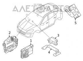 Основание салонного блока предохранителей Ford Escape MK4 20-26