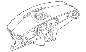 Торпедо передня панель без AIRBAG Mini Cooper F56 3d 14-19 чорний