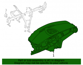 Торпедо передняя панель без AIRBAG Mini Cooper F56 3d 14-19 черн