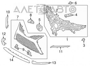 Решетка радиатора grill Toyota Camry v70 18-20 SE\XSE