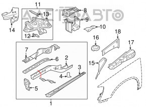Четверть передняя левая Audi Q3 8U 15-18