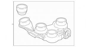 Кронштейн ABS АБС Mercedes C-class W205 15-18 нижний