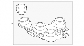Кронштейн ABS АБС Mercedes C-class W205 15-18 нижний