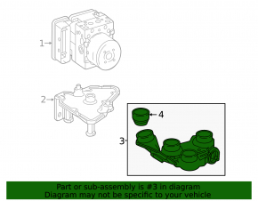 Кронштейн ABS АБС Mercedes C-class W205 15-18 нижний