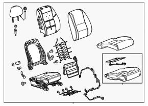 Пассажирское сидение Chevrolet Impala 14-20 ткань, черн