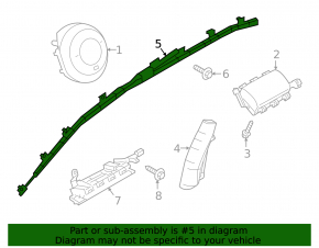 Подушка безопасности airbag боковая шторка левая Mazda 3 19-26 4d Mexico built