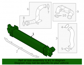 Интеркулер Mini Cooper 25-26 2.0, JCW pkg