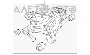 Цапфа задняя левая Hyundai Azera 12-17