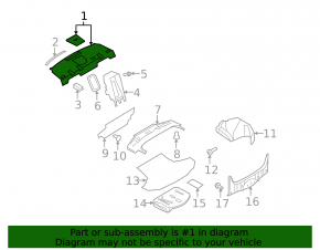 Полка задняя Infiniti G25 G35 G37 4d 06-15 BOSE черн