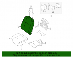 Пассажирское сидение Nissan Pathfinder 13-16 без airbag, кожа черн