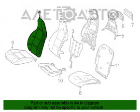 Водительское сидение Mercedes CLA 14-19 с airbag, электрическое, кожа черная, Comfort pkg