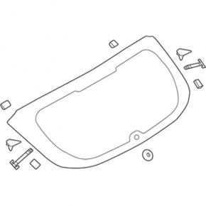 Стекло заднее двери багажника Ford Focus mk3 15-18 рест 5d