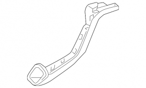 Накладка петли крышки багажника левая Mazda 6 14-21 черная