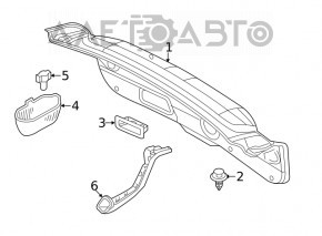 Накладка петли крышки багажника левая Mazda 6 14-21 черная