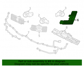 Кріплення парктроніки заднього бампера Volvo XC90 16-19 ліве зовнішнє