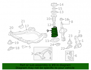 Пружина передняя правая Toyota Camry v50 12-14 usa SE жесткость желт. роз