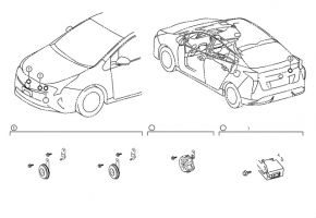 VEHICLE APPROACHING SPEAKER CONTROLLER Toyota Prius 50 16-22