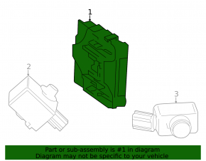 CLEARANCE SONAR CONTROL MODULE Module Toyota Venza 21-24