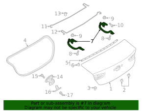 Петля крышки багажника левая Mazda 3 19-26 4d