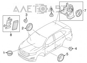 Динамик задней стойки левый Ford Edge 15-24 SONY