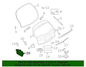 Кнопка открытия двери багажника Infiniti FX35 FX45 03-08