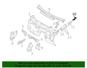 Уплотнитель решетки дворников правый BMW X3 E83 03-10
