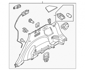 Обшивка арки права Kia Sportage 23-25 HEV чорна