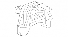 Подушка двигателя правая Chevrolet Cruze 11-16 1.8